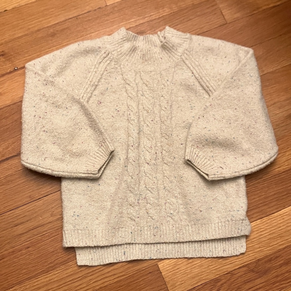 Cat & Jack Girls Cable Knit Sparkle Sweater - 18 months